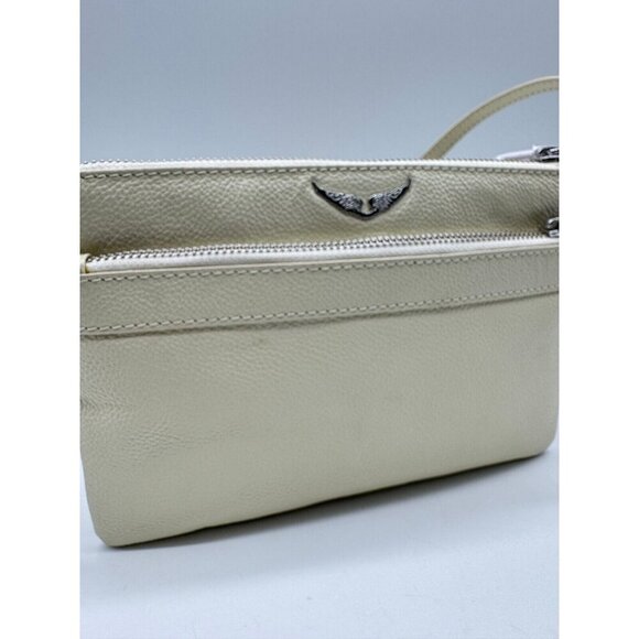 ZADIG & VOLTAIRE Stella wings leather women's crossbody + pouch DEFECTIVE - Picture 4 of 15